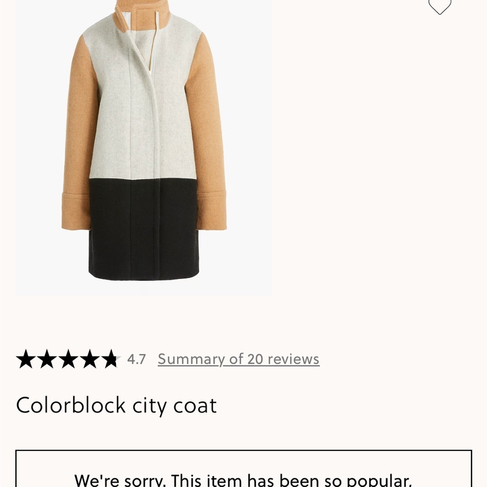 J. Crew Colorblock Wool Coat in Tan, Gray, and Black